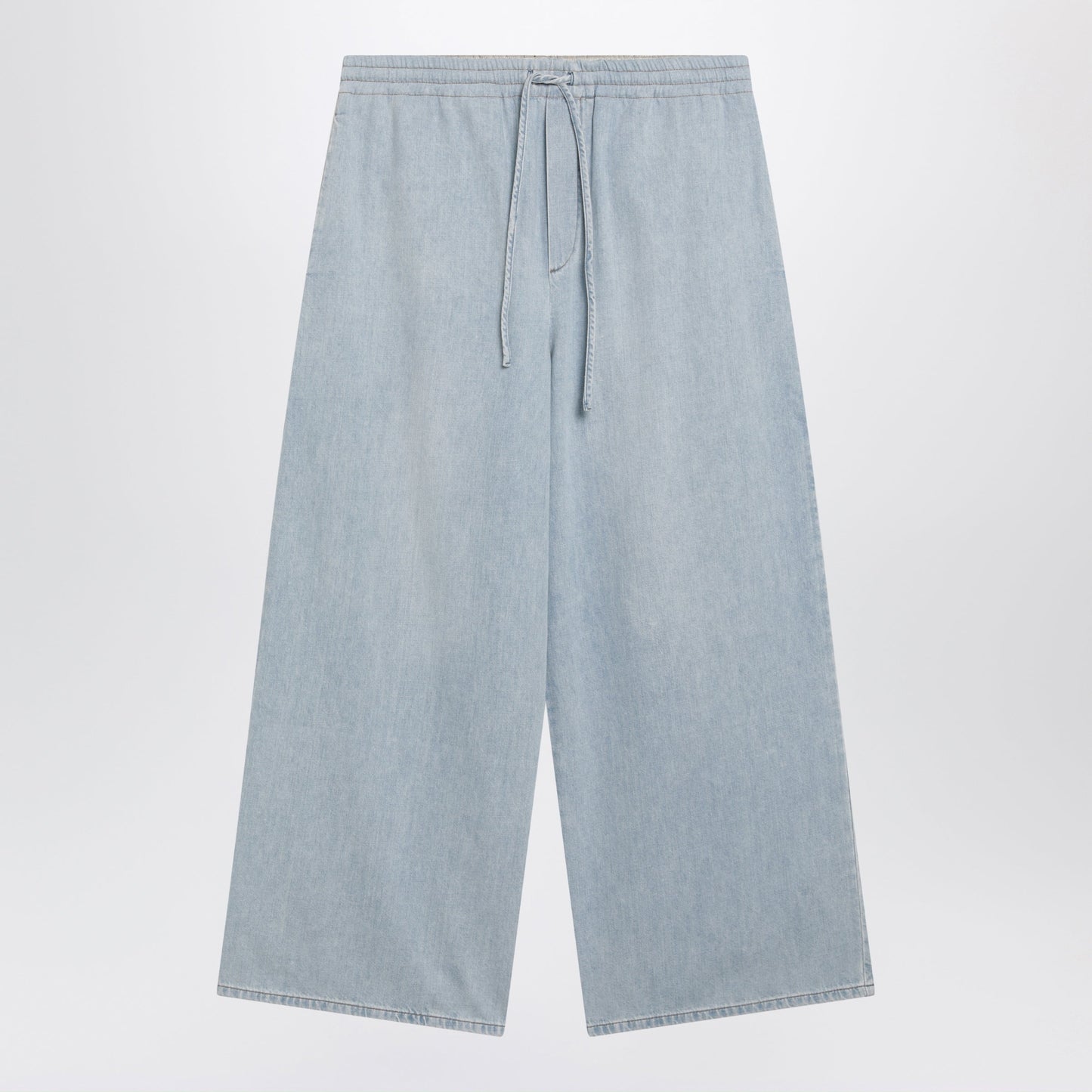 Loewe Washed Blue Denim Drawstring Trousers Men LOEWE
