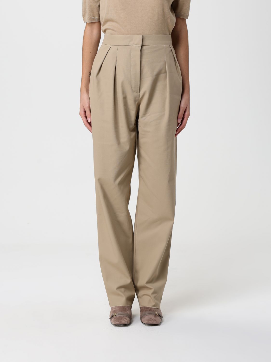 Max Mara Pants Woman Grey MAX MARA