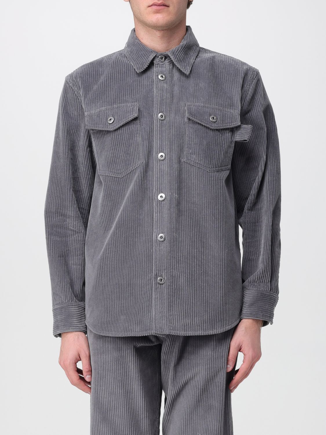 Bottega Veneta Shirt Men Grey BOTTEGA VENETA