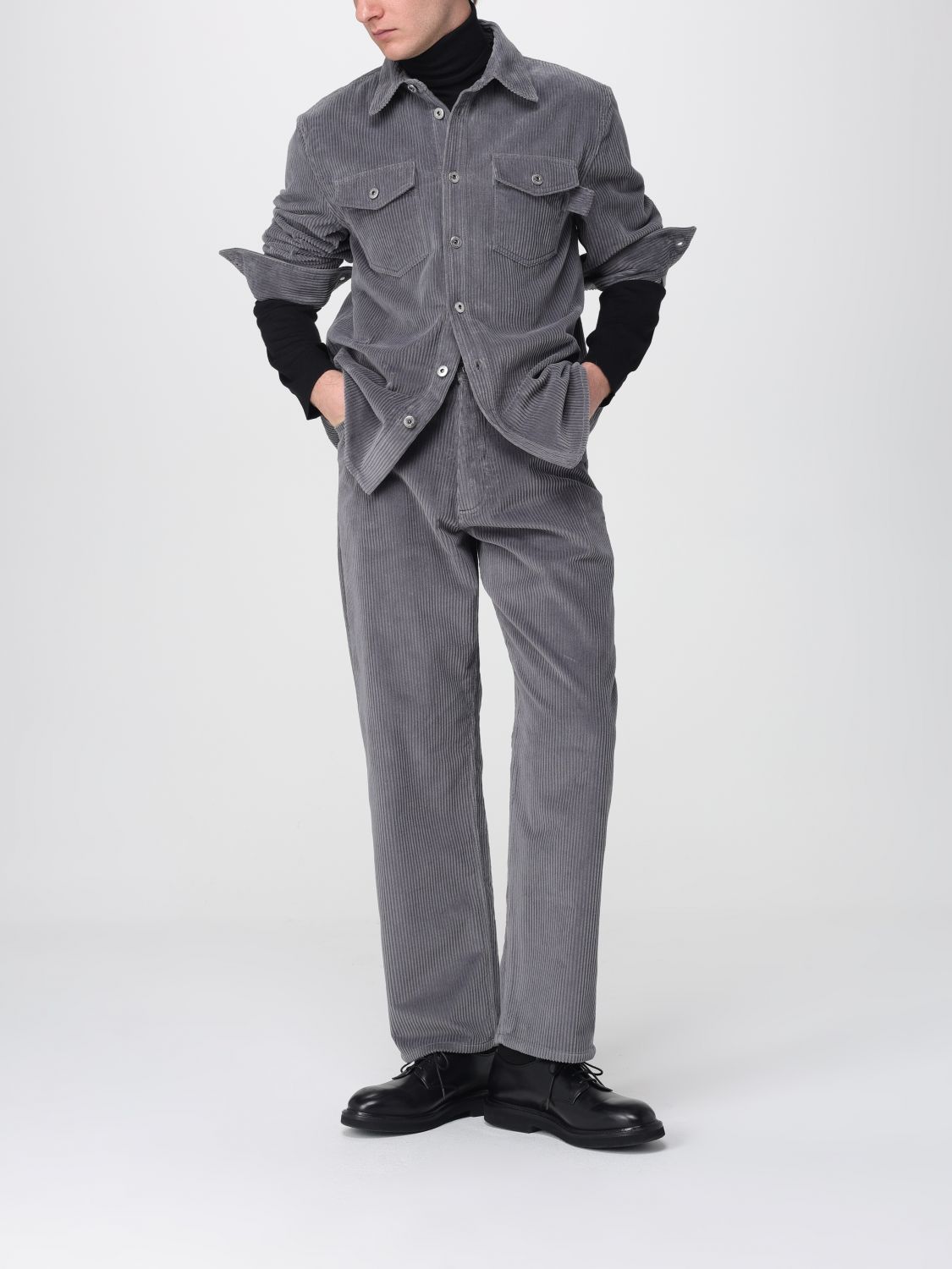 Bottega Veneta Shirt Men Grey BOTTEGA VENETA