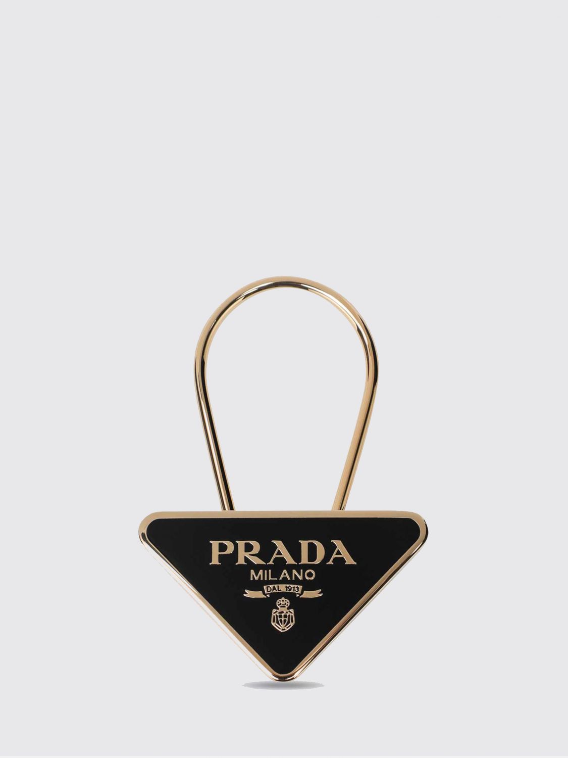Prada Key Chain Woman Gold PRADA