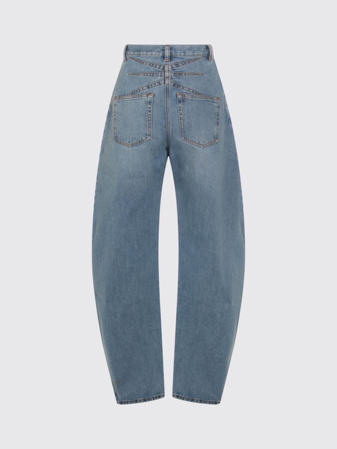 AlaiA Women Baggy Cotton Denim Jeans Alaia ALAIA