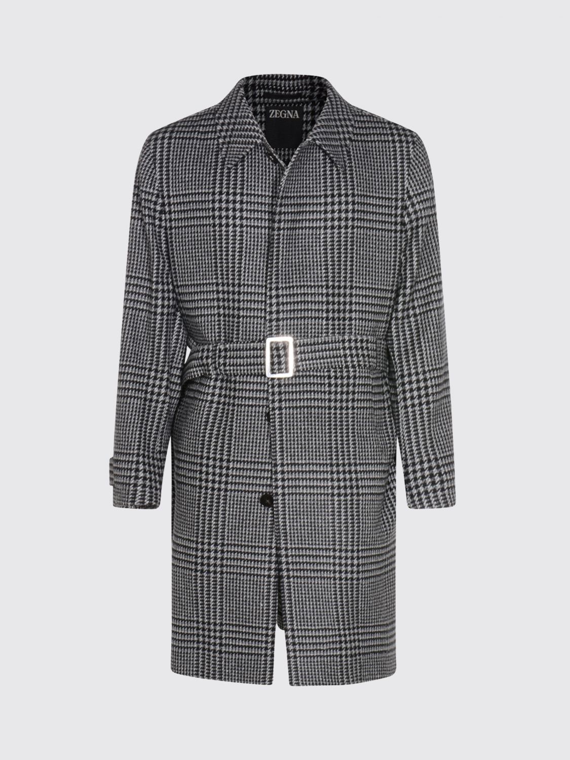 Zegna Coat Men Grey ZEGNA