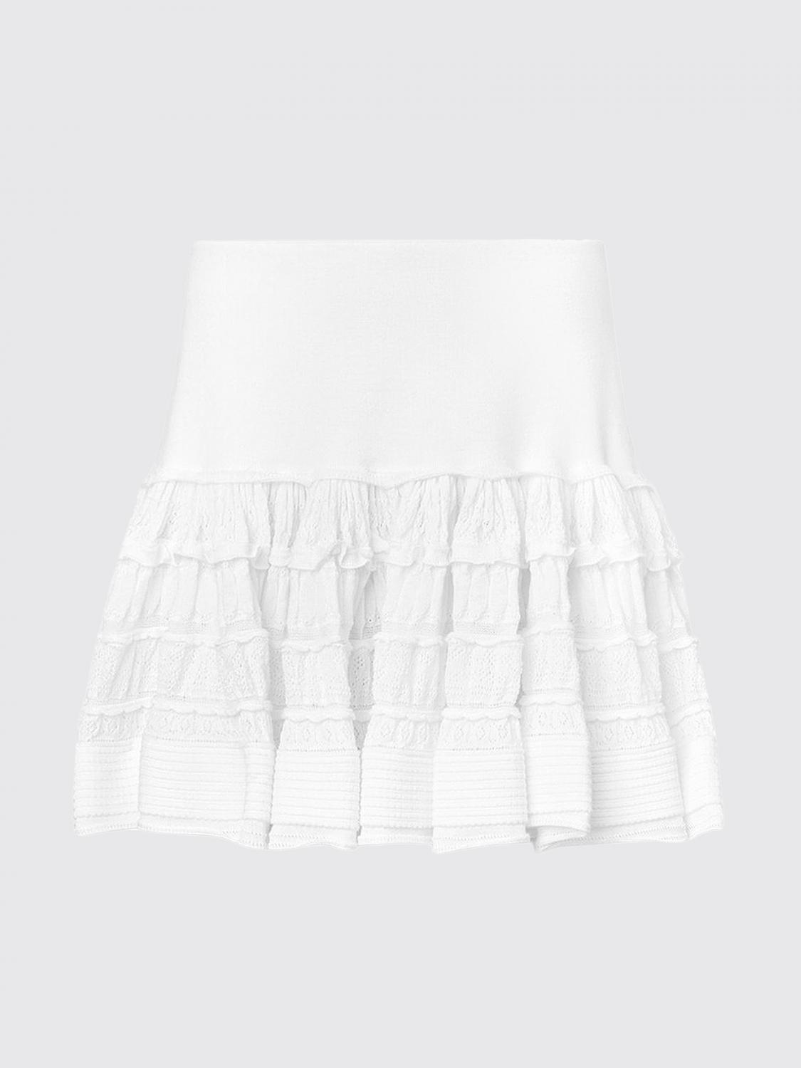 AlaiA Women Ruffled Wool Mini Skirt AlaiA ALAIA