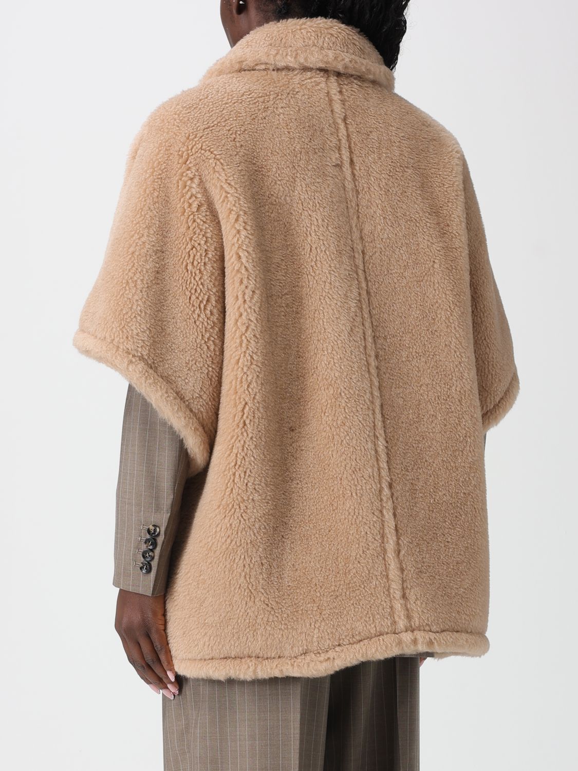 Max Mara Fur Coat Woman Beige MAX MARA