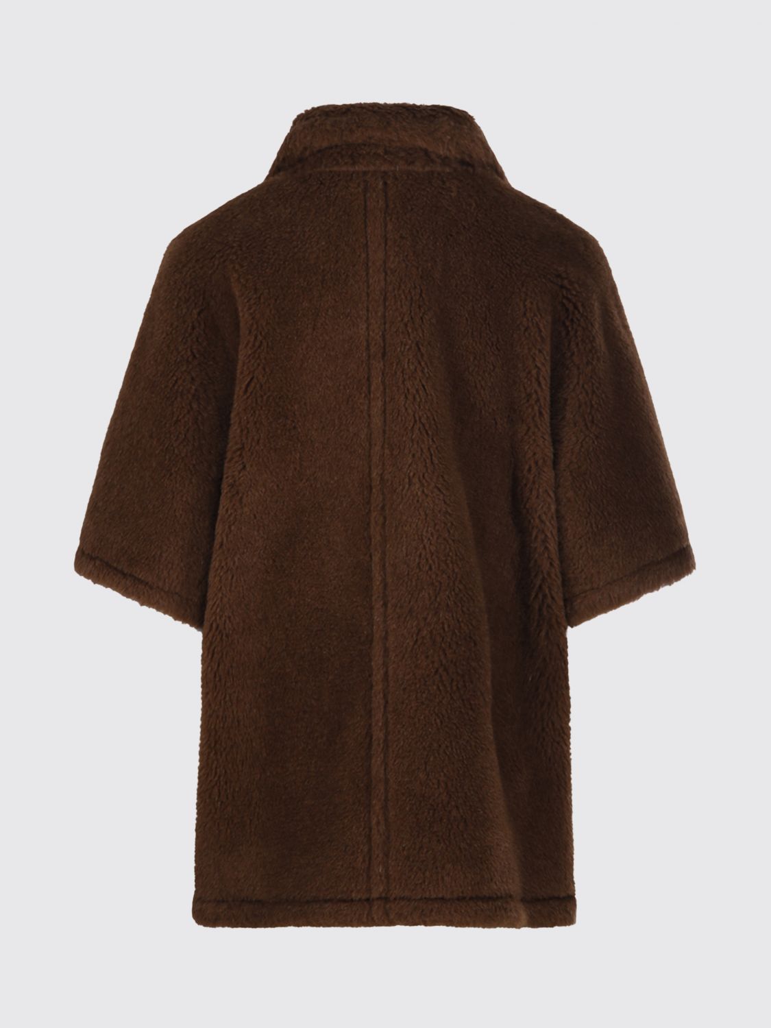 Max Mara Fur Coat Woman Gold