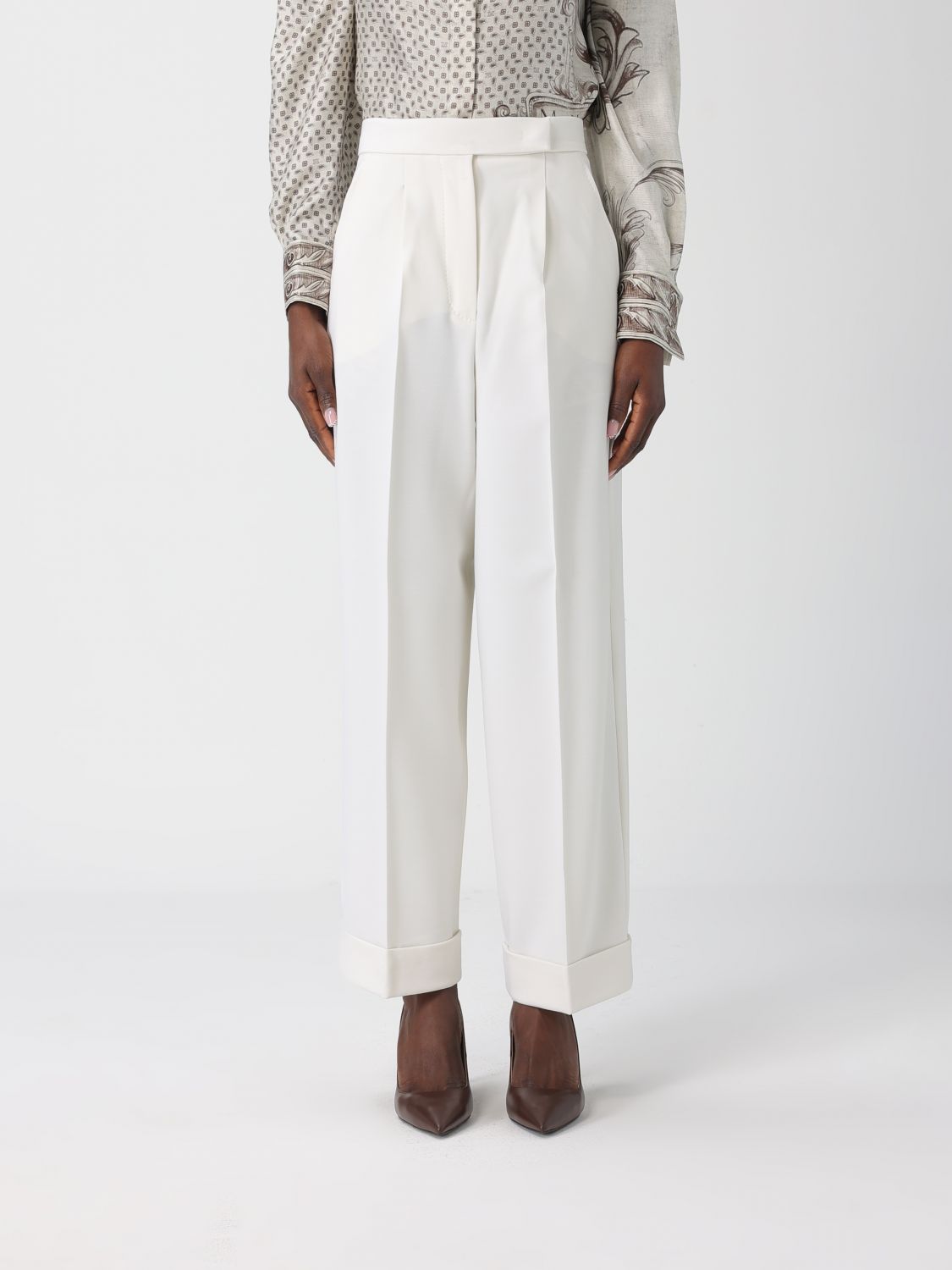 Max Mara Pants Woman White MAX MARA