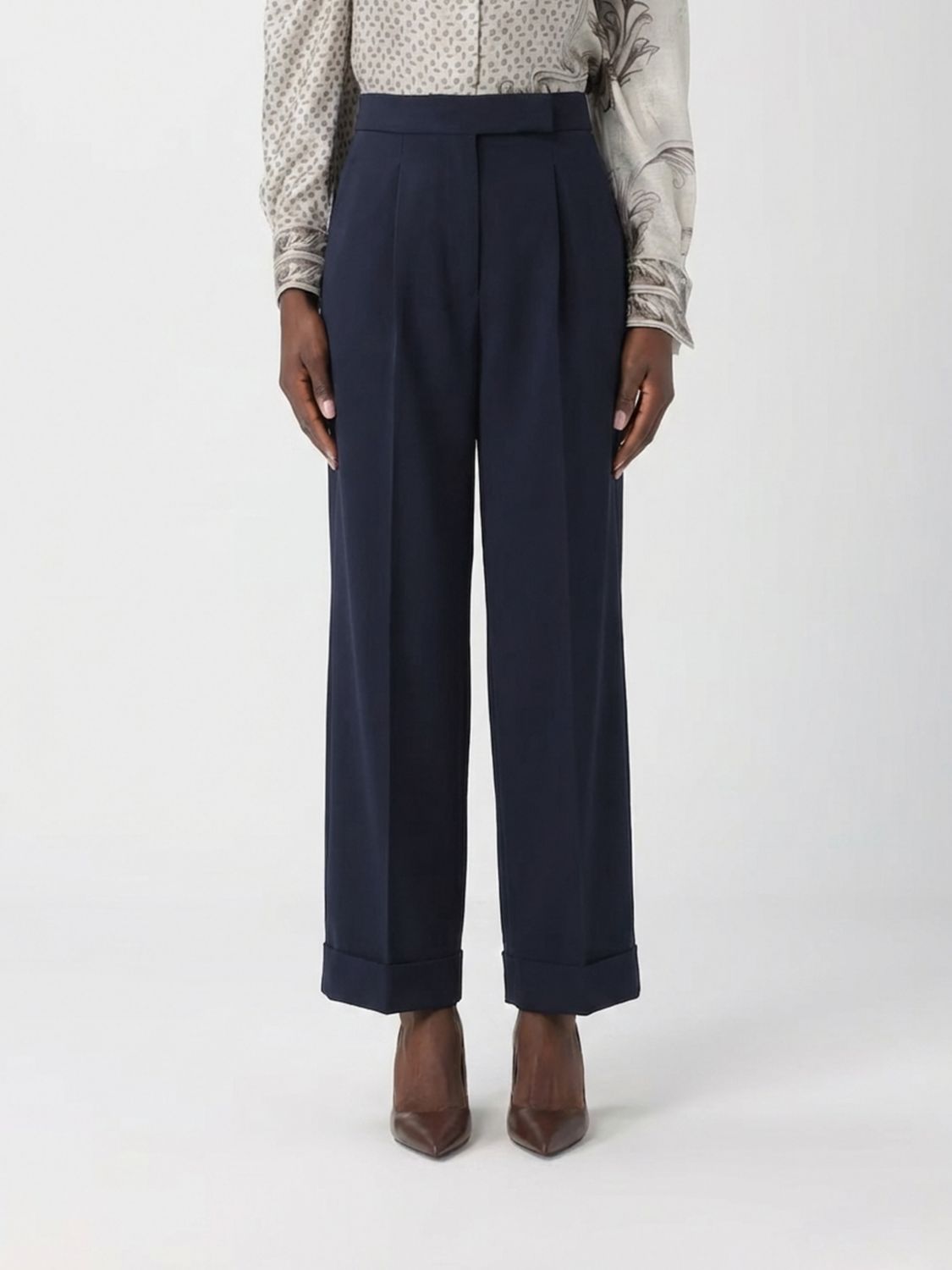 Max Mara Pants Woman Blue MAX MARA