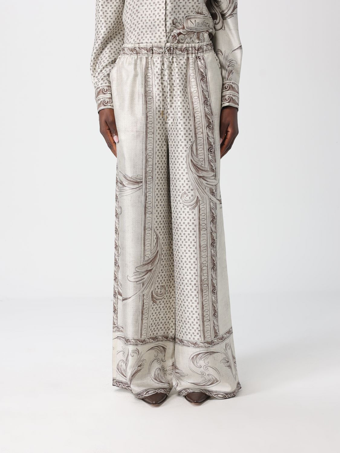 Max Mara Pants Woman Ivory MAX MARA