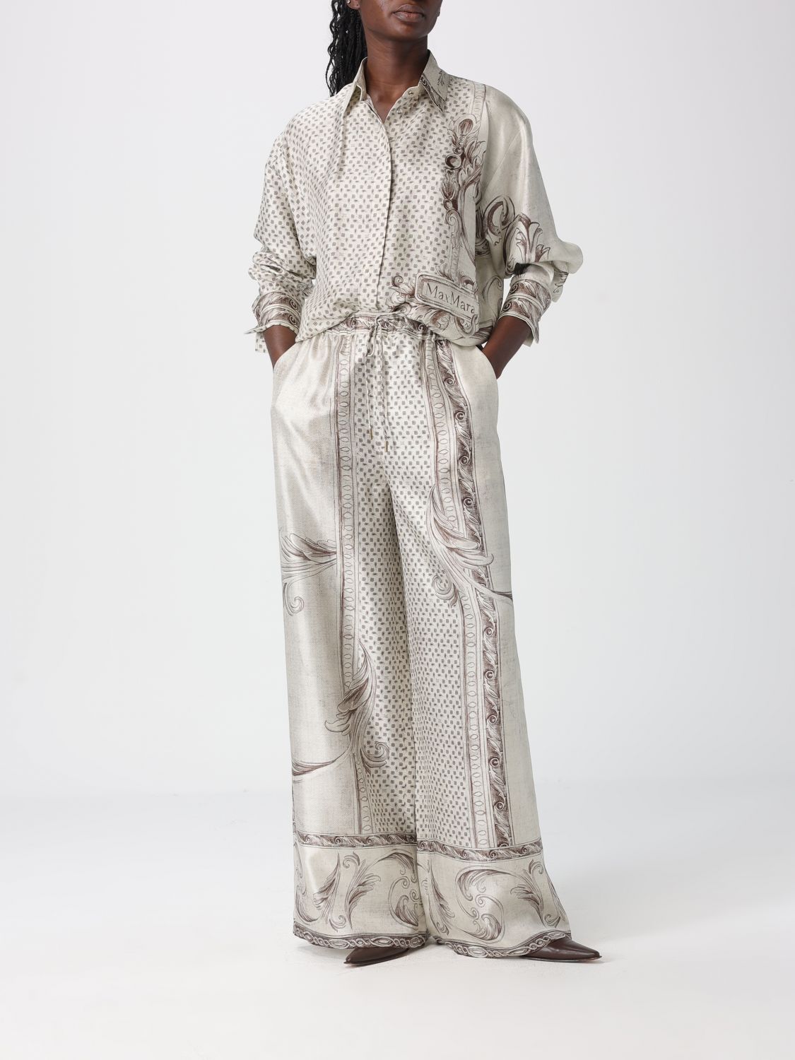 Max Mara Pants Woman Ivory MAX MARA