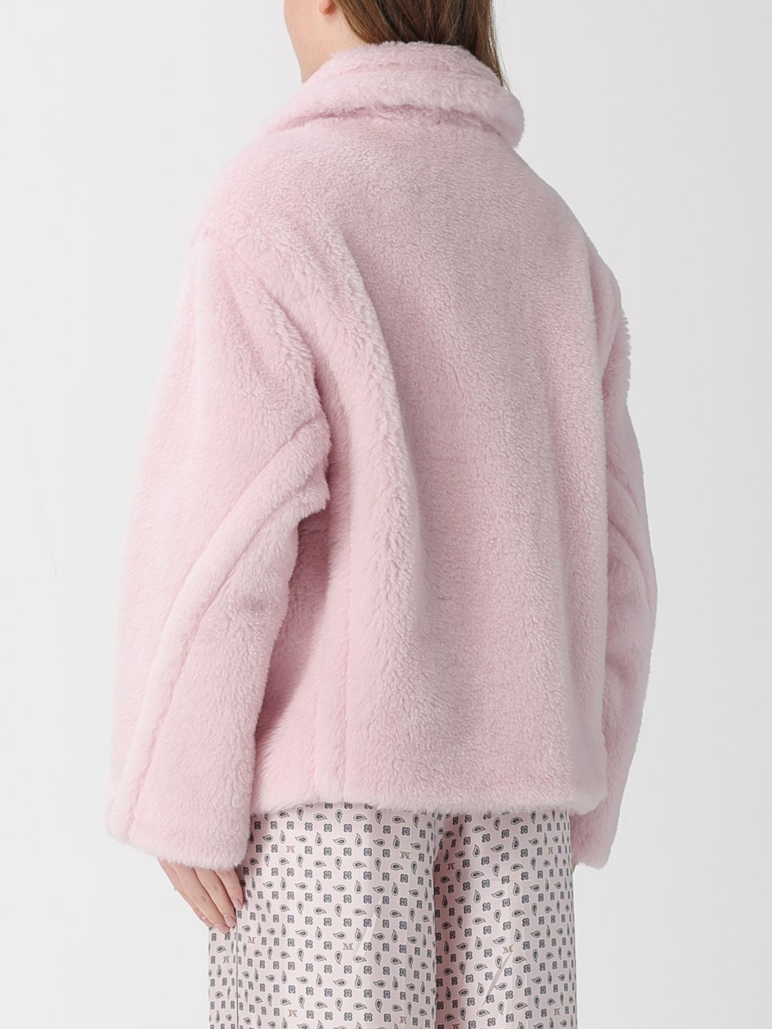 Max Mara Fur Coat Woman Pink MAX MARA