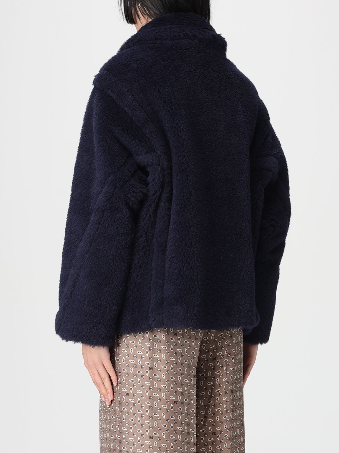 Max Mara Fur Coat Woman Marine MAX MARA