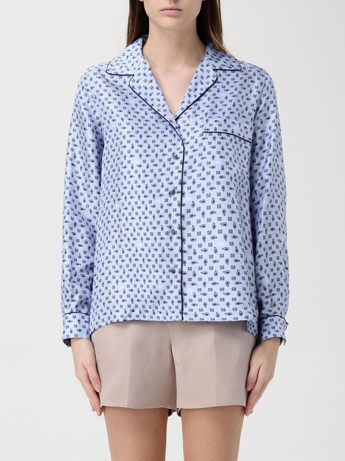 Max Mara Shirt Woman Gnawed Blue MAX MARA