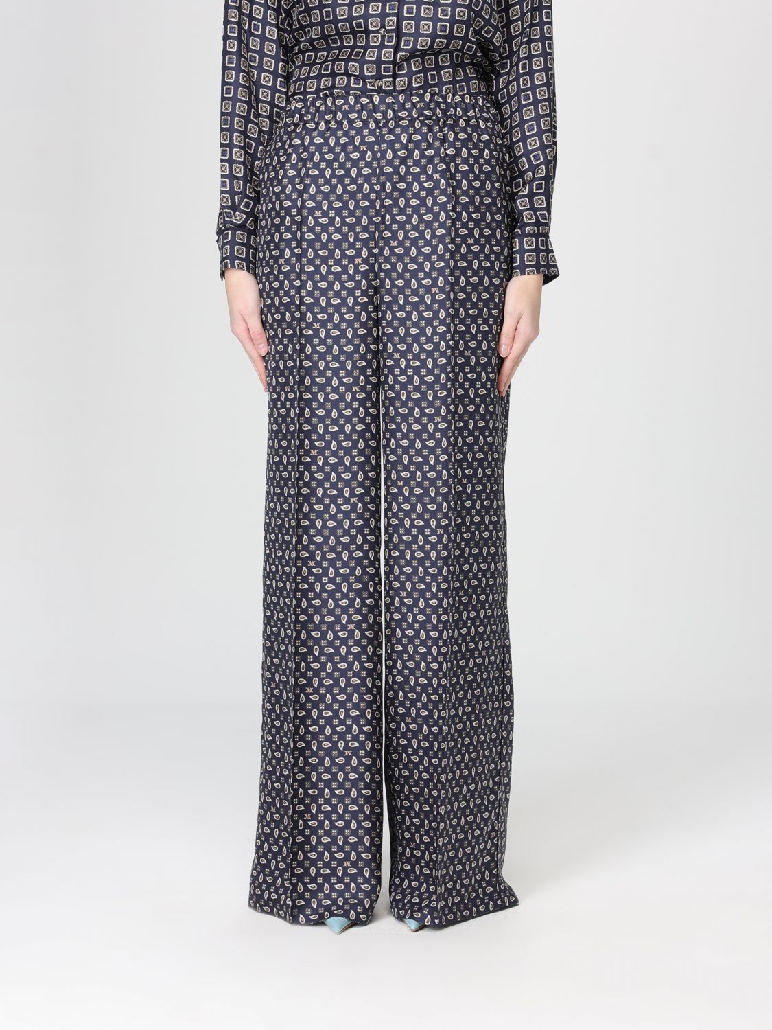 Max Mara Pants Woman Blue MAX MARA