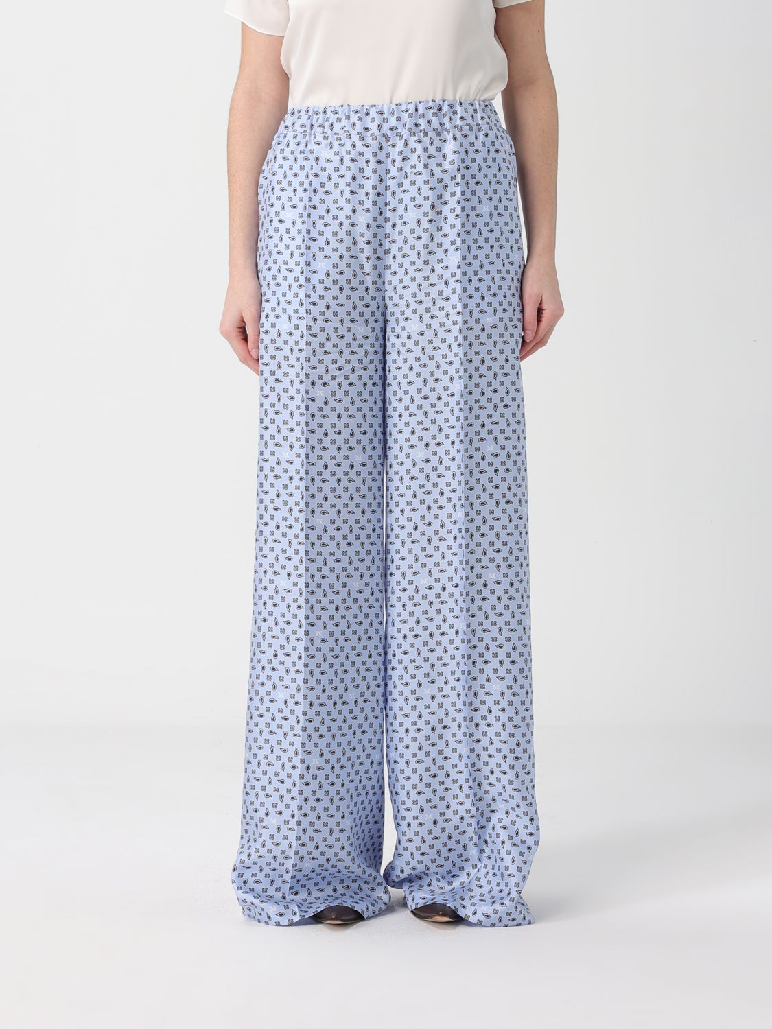 Max Mara Pants Woman Gnawed Blue MAX MARA
