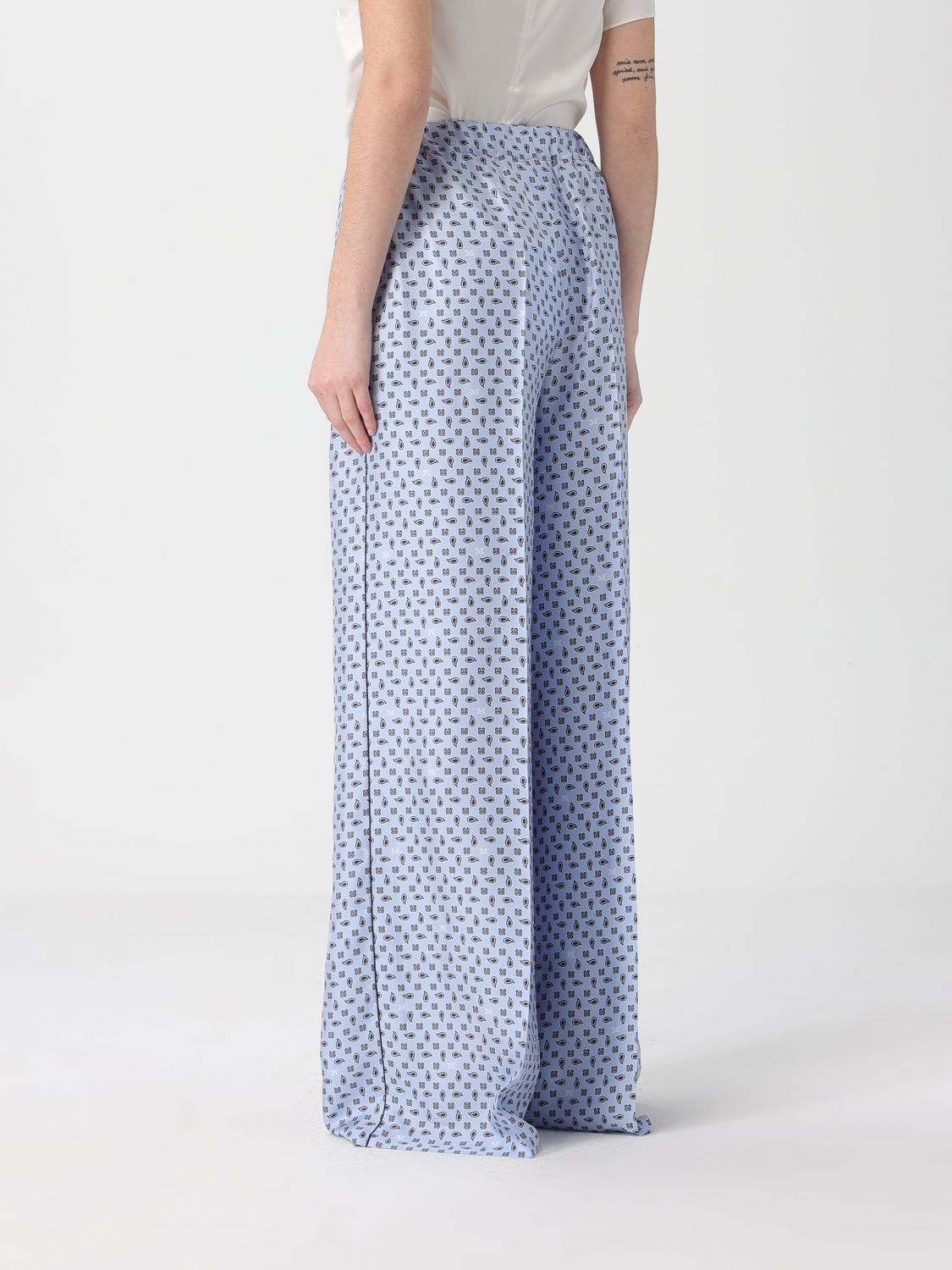 Max Mara Pants Woman Gnawed Blue MAX MARA