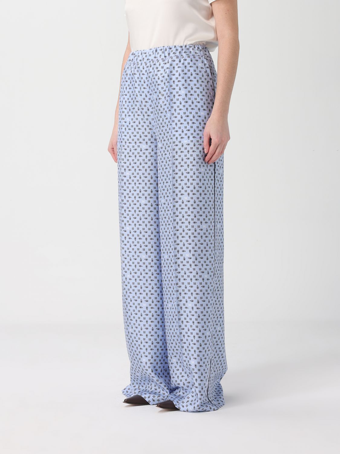 Max Mara Pants Woman Gnawed Blue MAX MARA