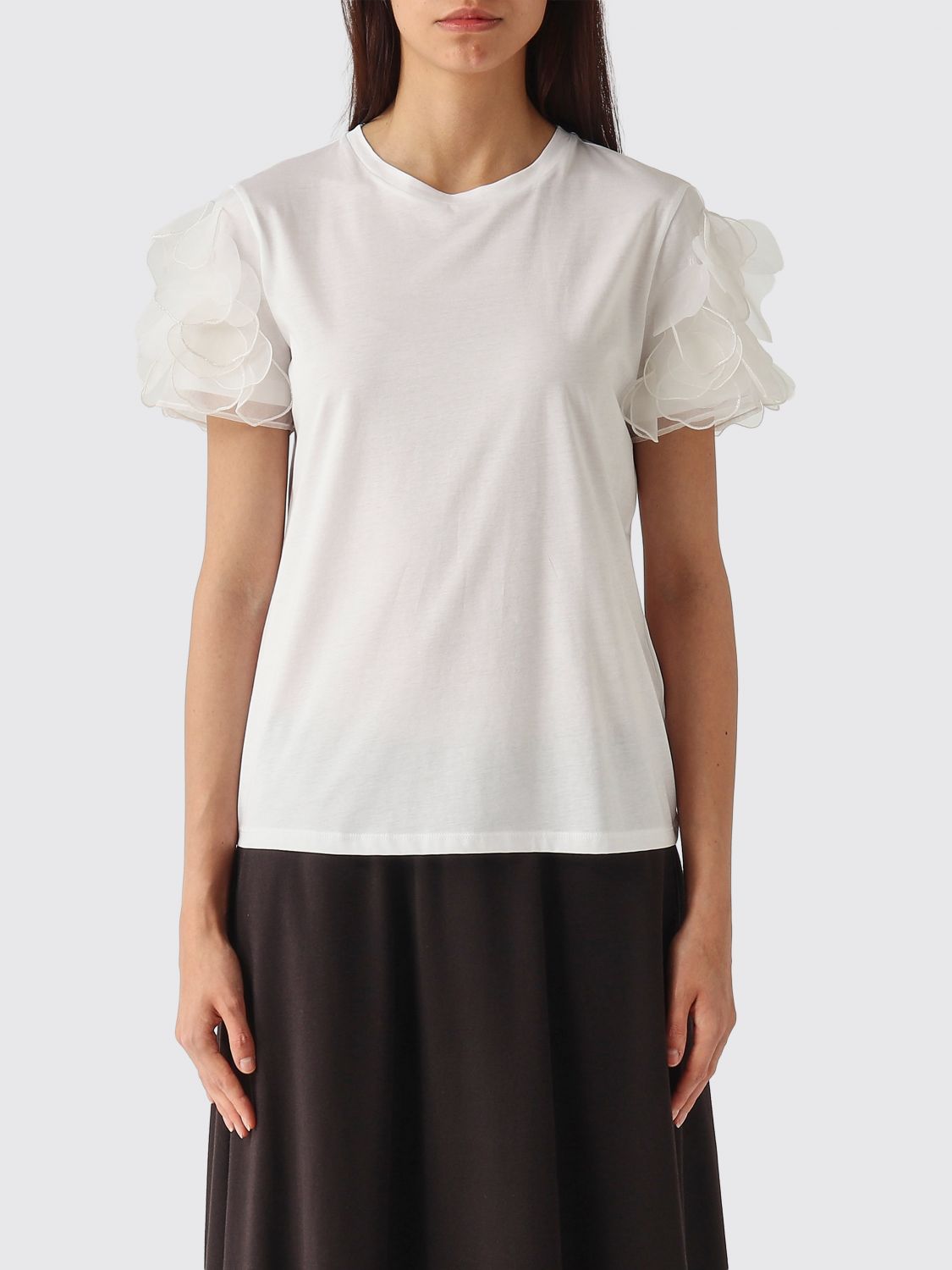 Max Mara Studio T-Shirt Woman White 1 MAX MARA STUDIO