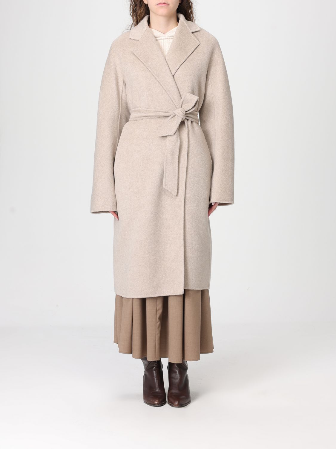 Max Mara Coat Woman Sand MAX MARA