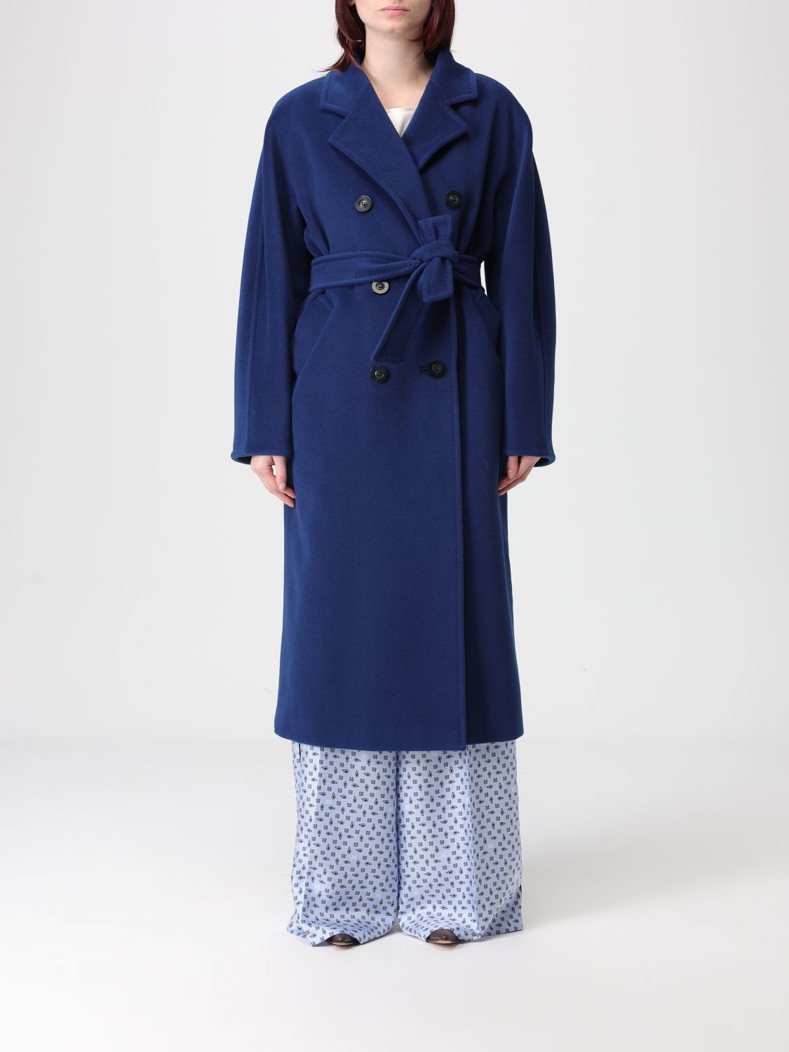 Max Mara Coat Woman Blue MAX MARA