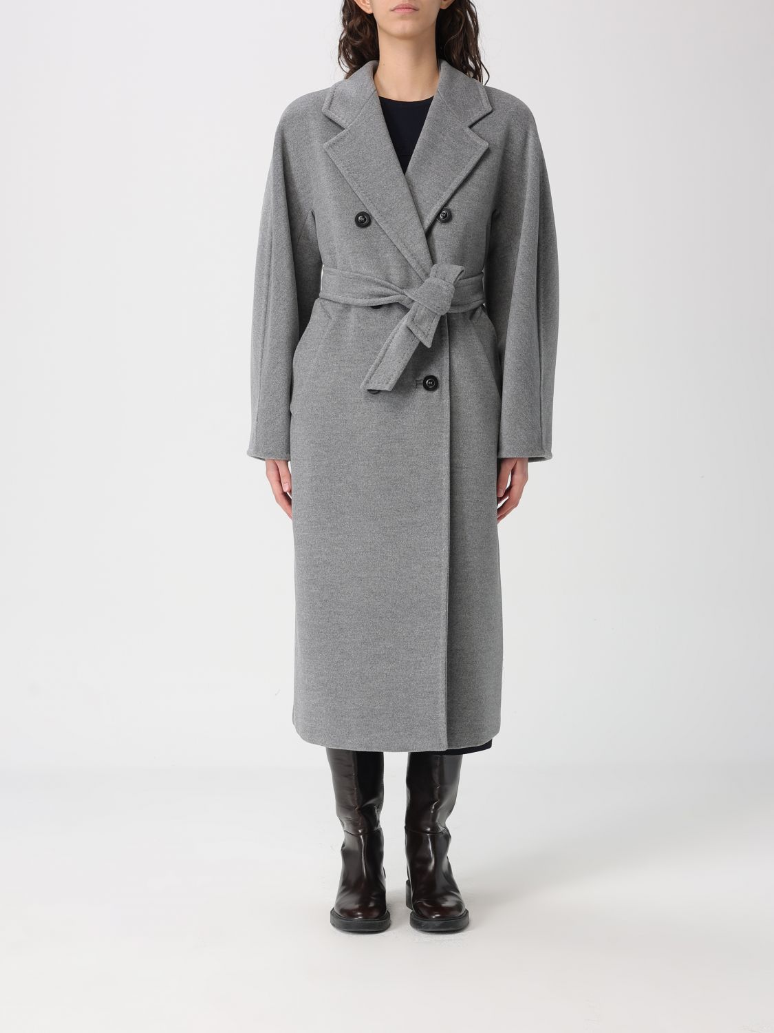 Max Mara Coat Woman Grey MAX MARA