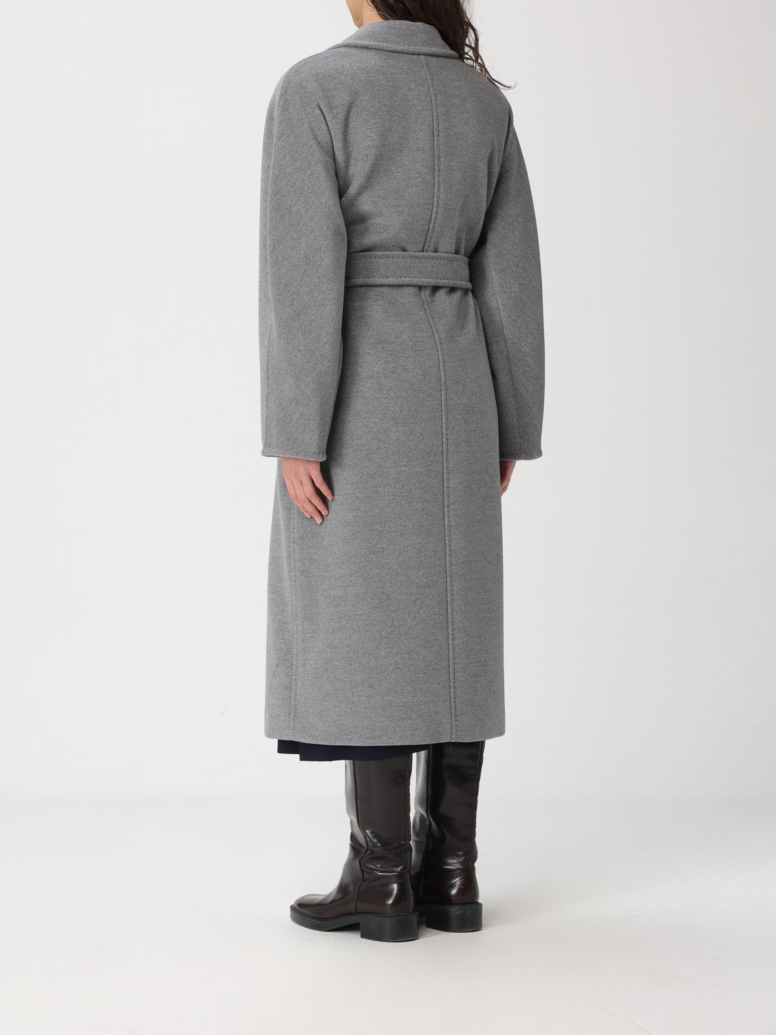 Max Mara Coat Woman Grey MAX MARA