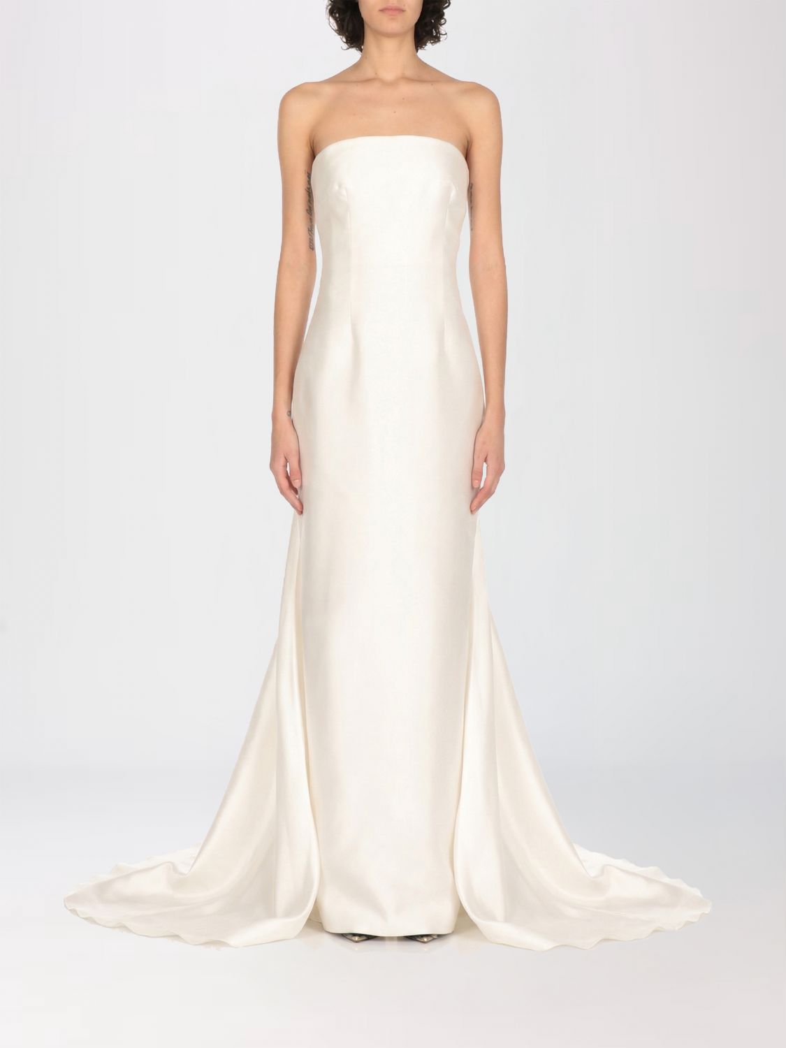 Solace London Dress Woman Yellow Cream SOLACE LONDON