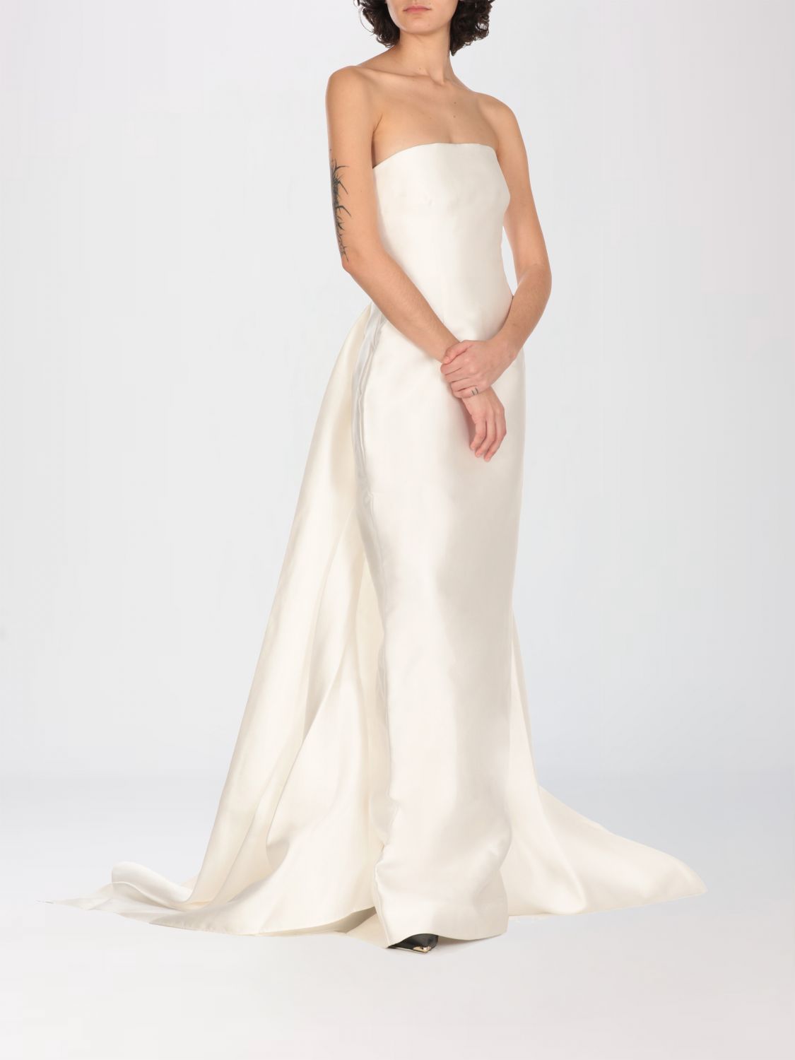 Solace London Dress Woman Yellow Cream SOLACE LONDON