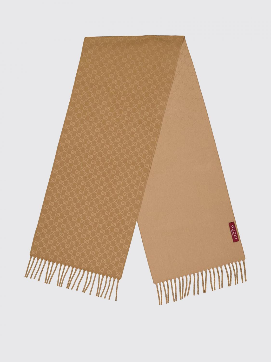 Gucci Scarf Men Camel GUCCI