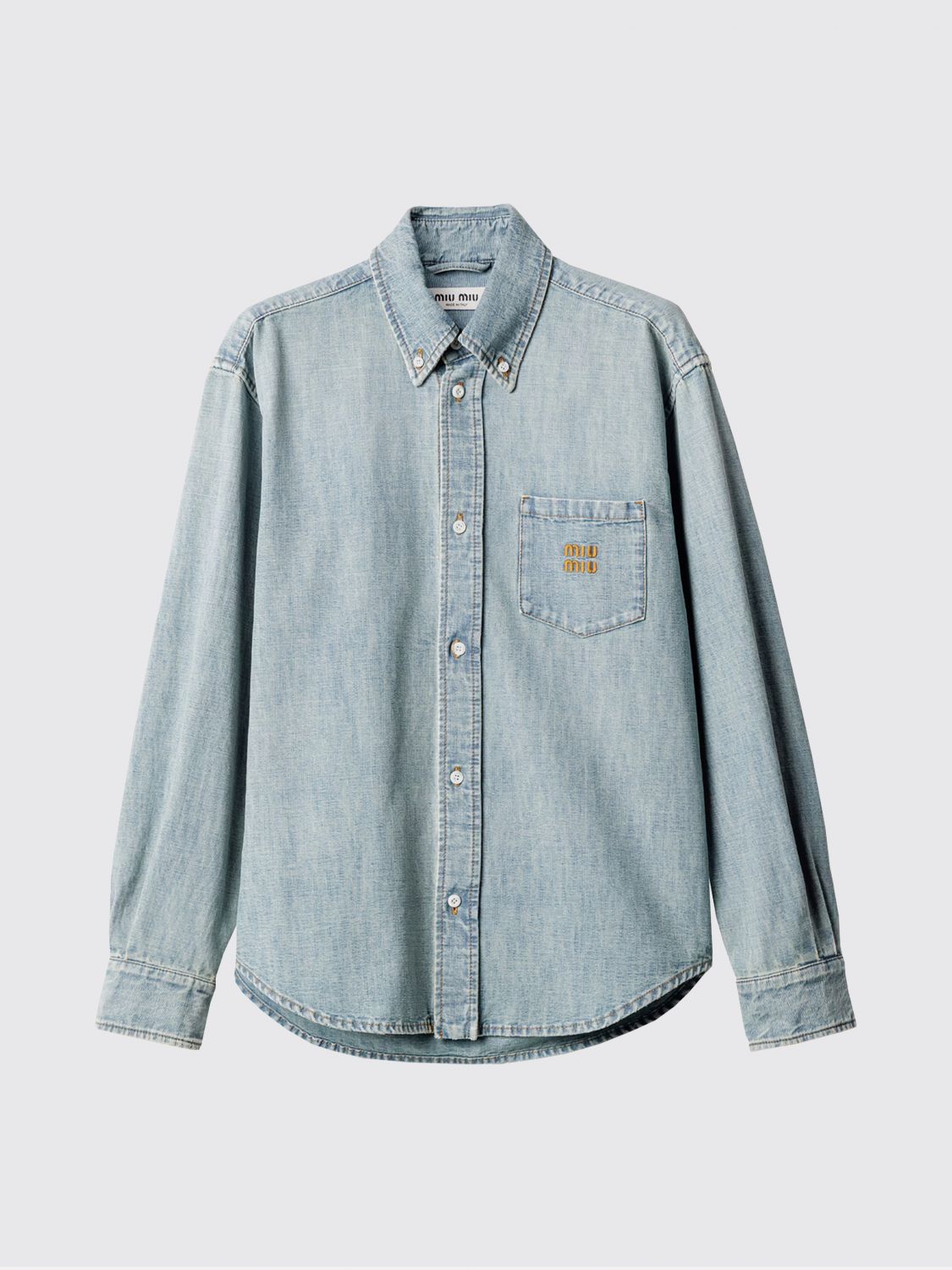 Miu Miu Shirt Woman Sky Blue MIU MIU