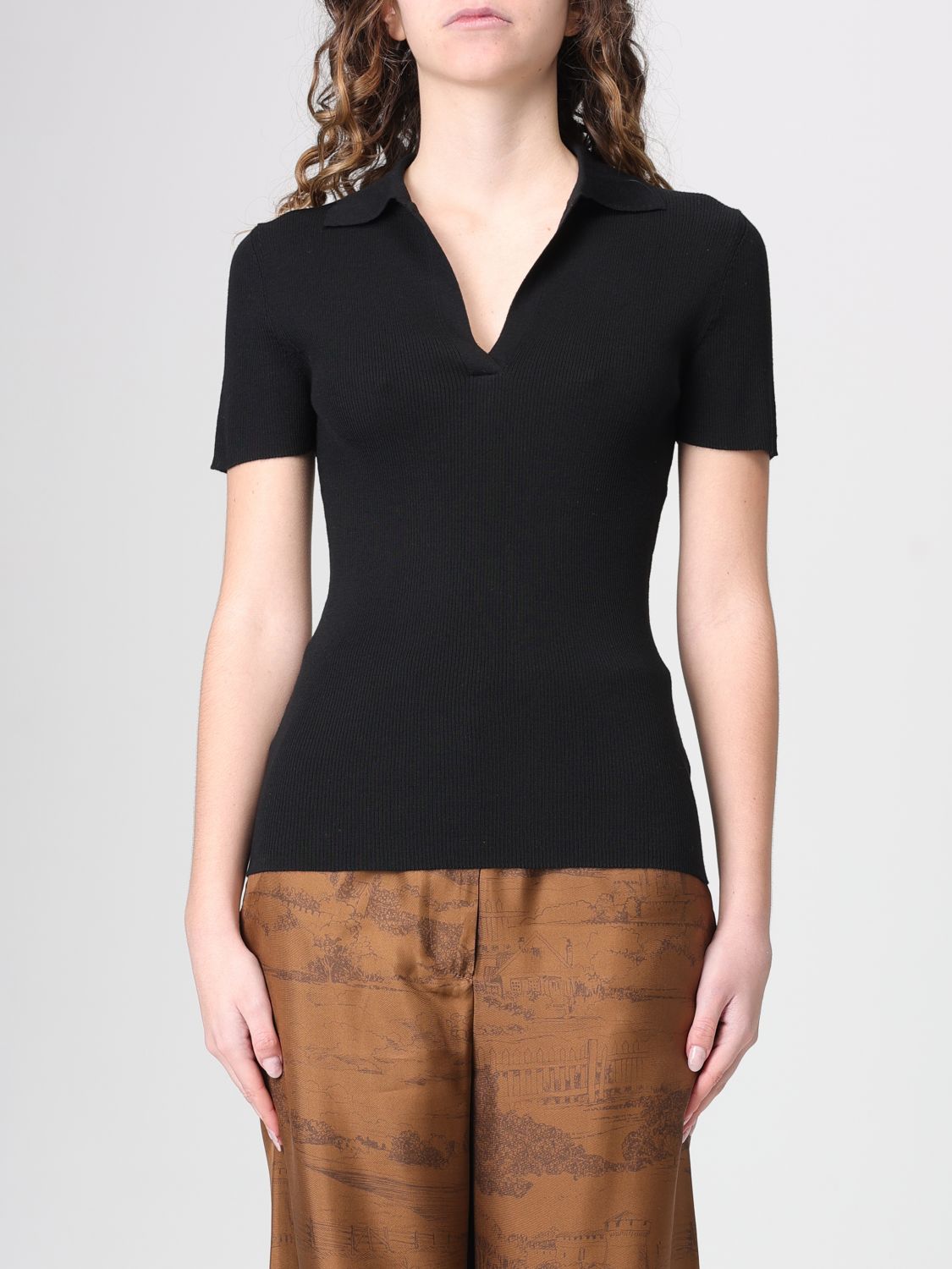 Max Mara Polo Shirt Woman Black MAX MARA
