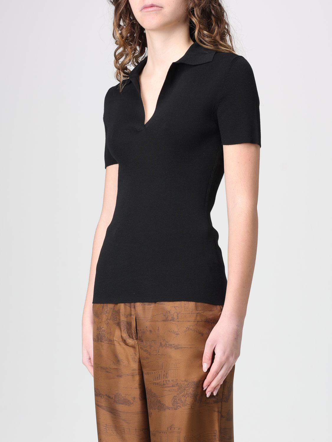 Max Mara Polo Shirt Woman Black MAX MARA