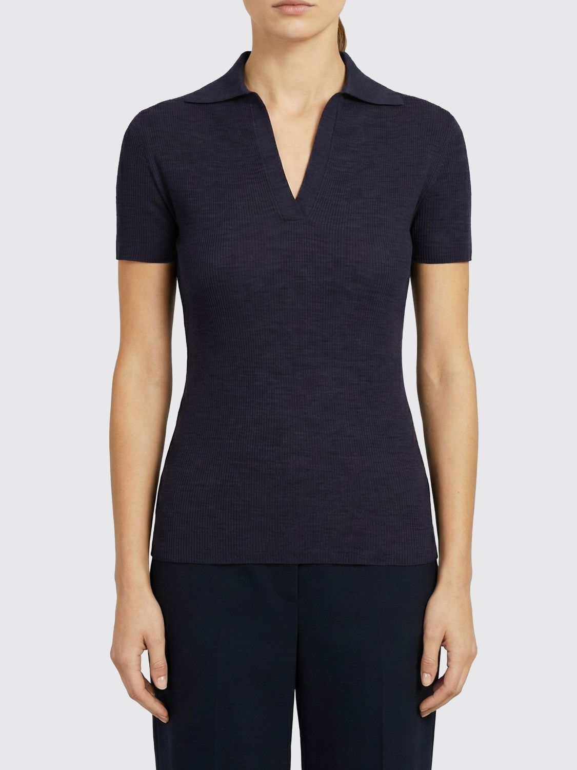 Max Mara Polo Shirt Woman Blue MAX MARA