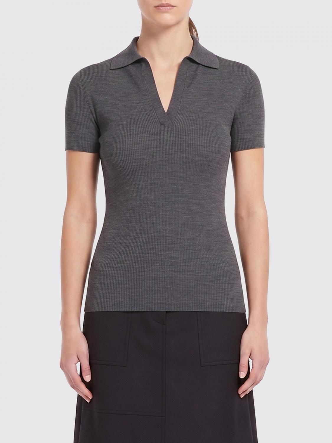 Max Mara Polo Shirt Woman Grey MAX MARA
