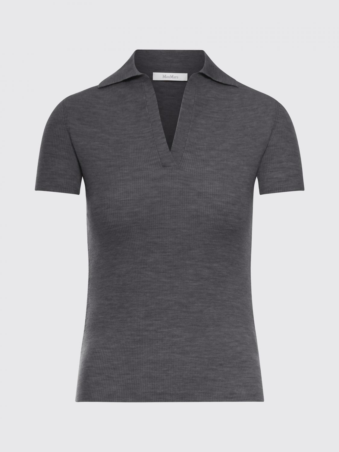 Max Mara Polo Shirt Woman Grey MAX MARA