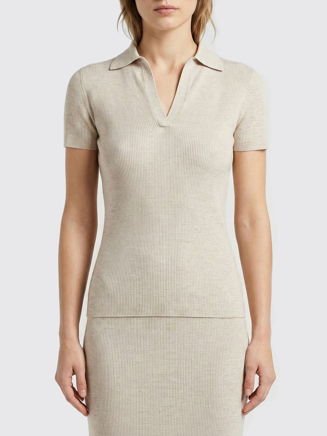 Max Mara Polo Shirt Woman Beige MAX MARA