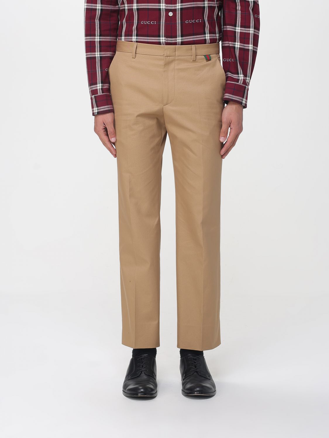 Gucci Pants Men Camel GUCCI