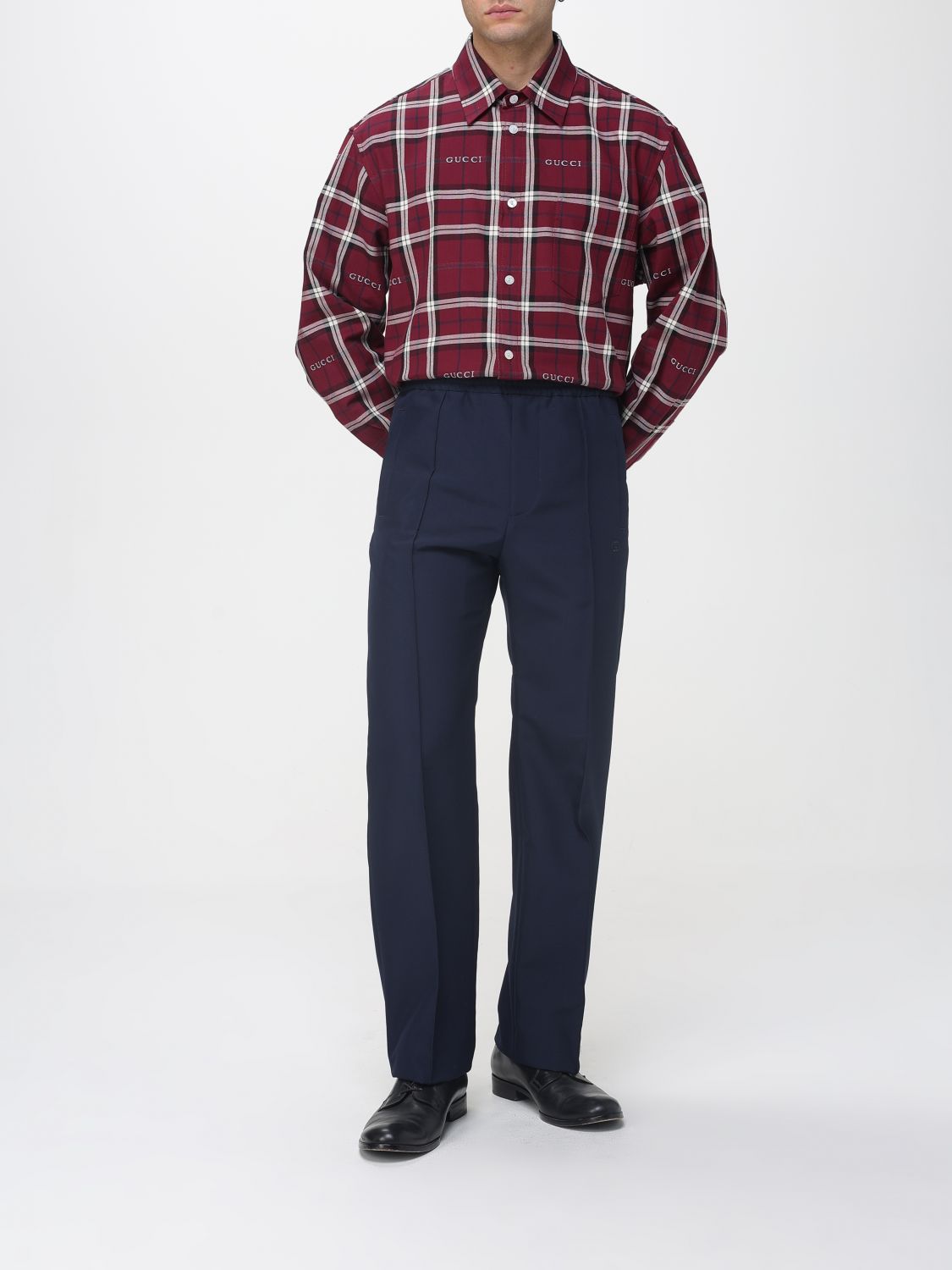 Gucci Shirt Men Burgundy GUCCI