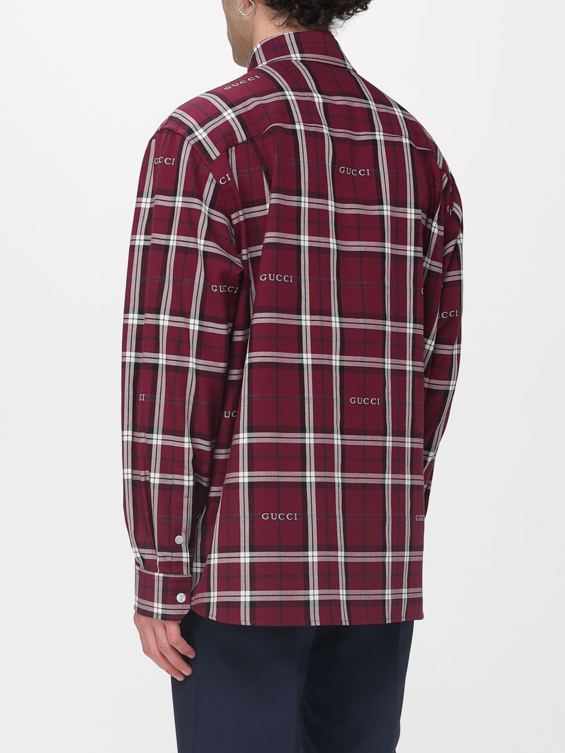 Gucci Shirt Men Burgundy GUCCI