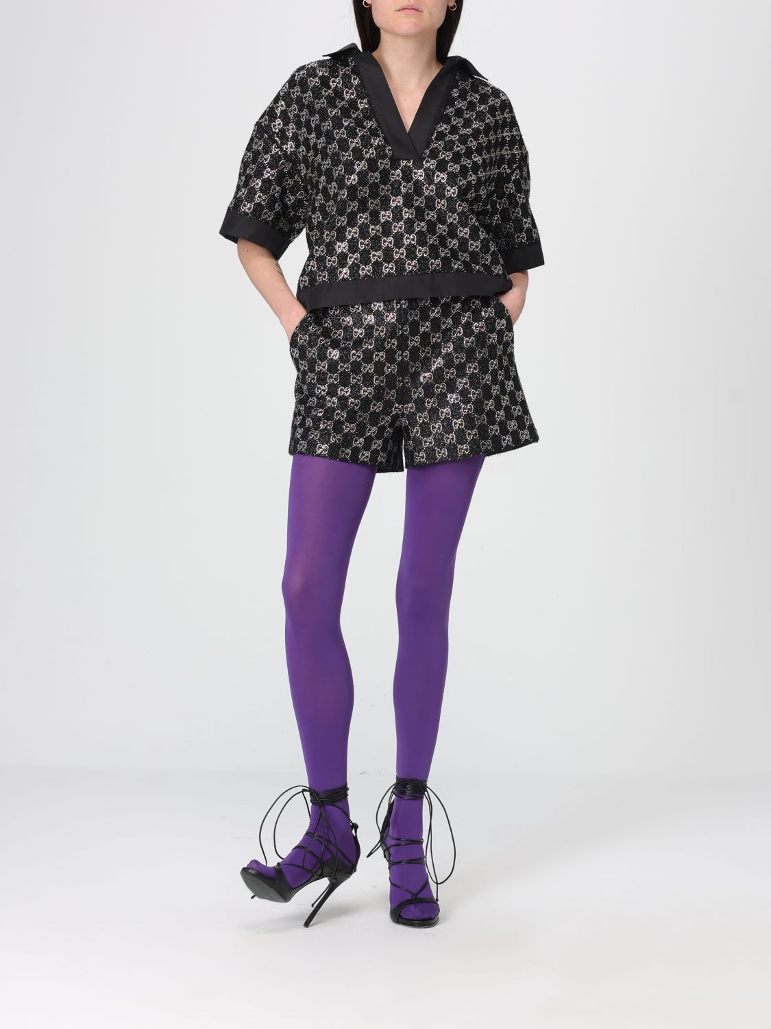 Gucci Shorts Woman Black GUCCI