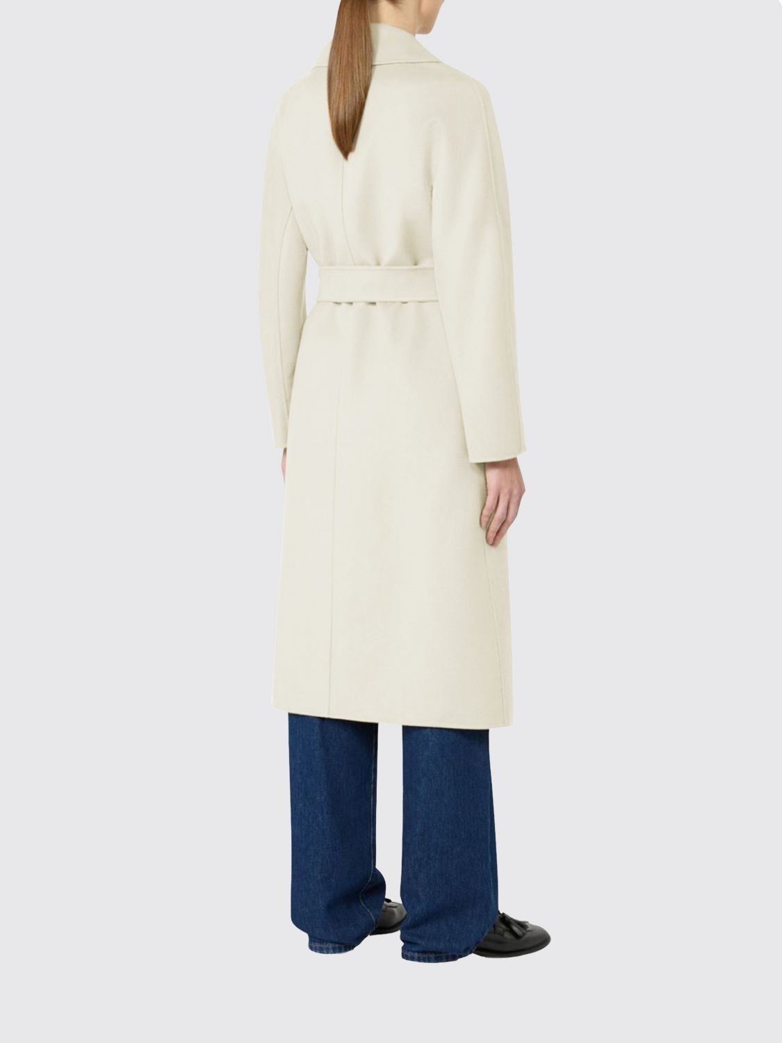 Max Mara Studio Coat Woman White MAX MARA STUDIO