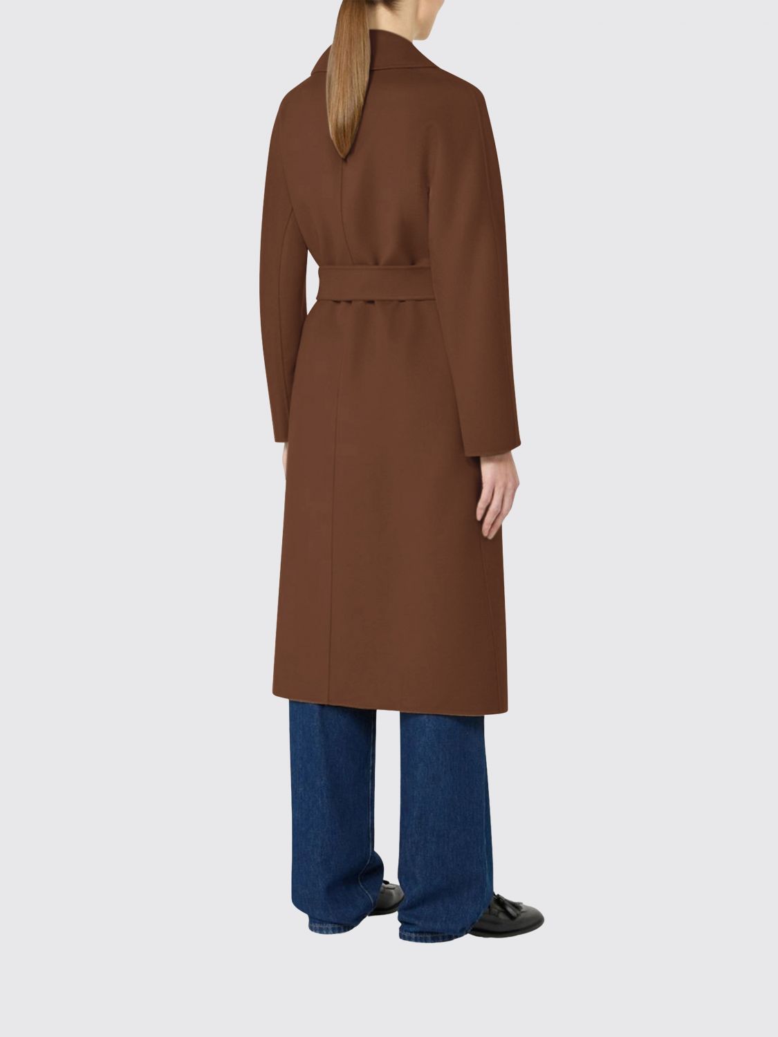 Max Mara Studio Coat Woman Brown MAX MARA STUDIO