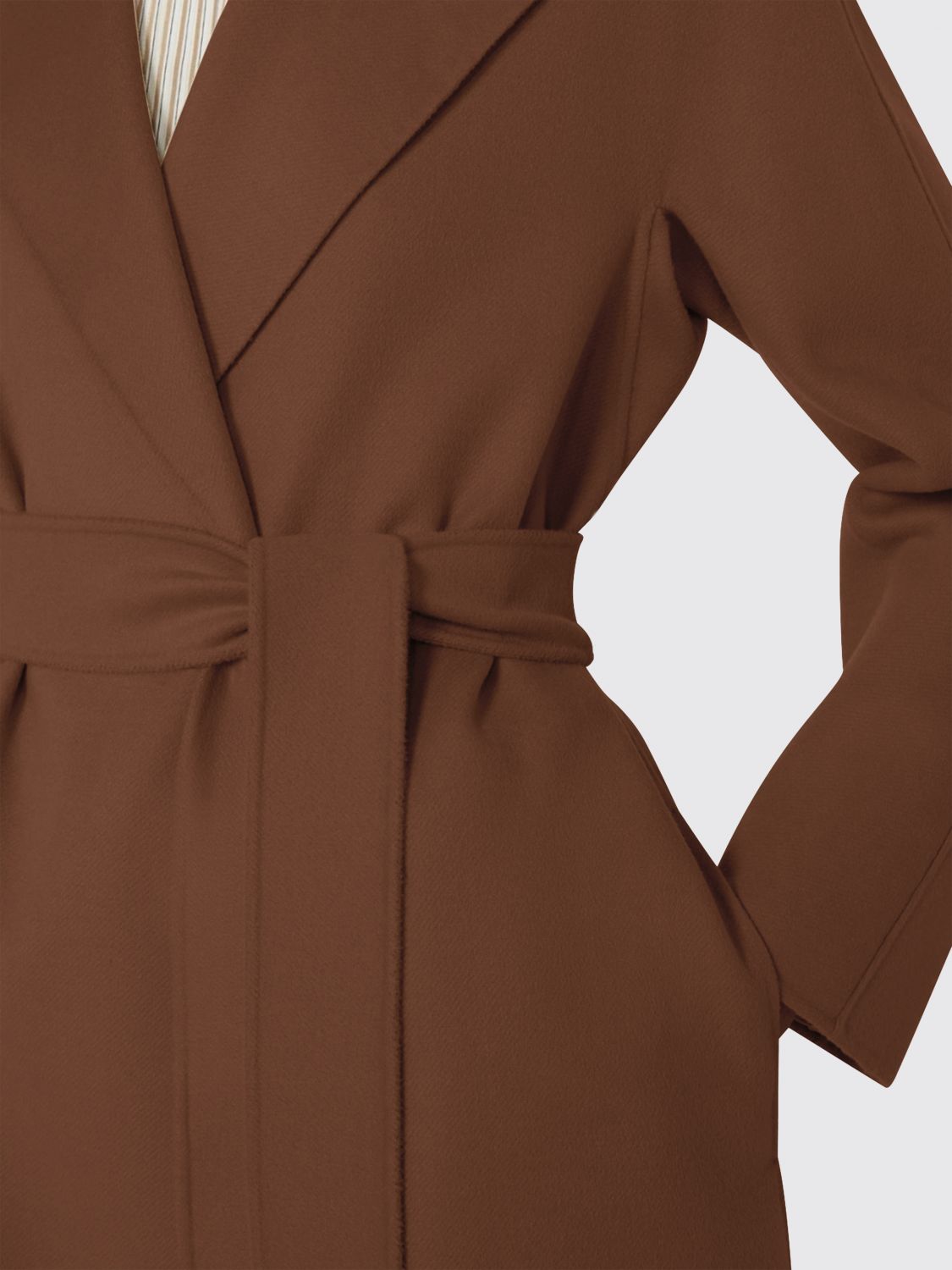 Max Mara Studio Coat Woman Brown MAX MARA STUDIO