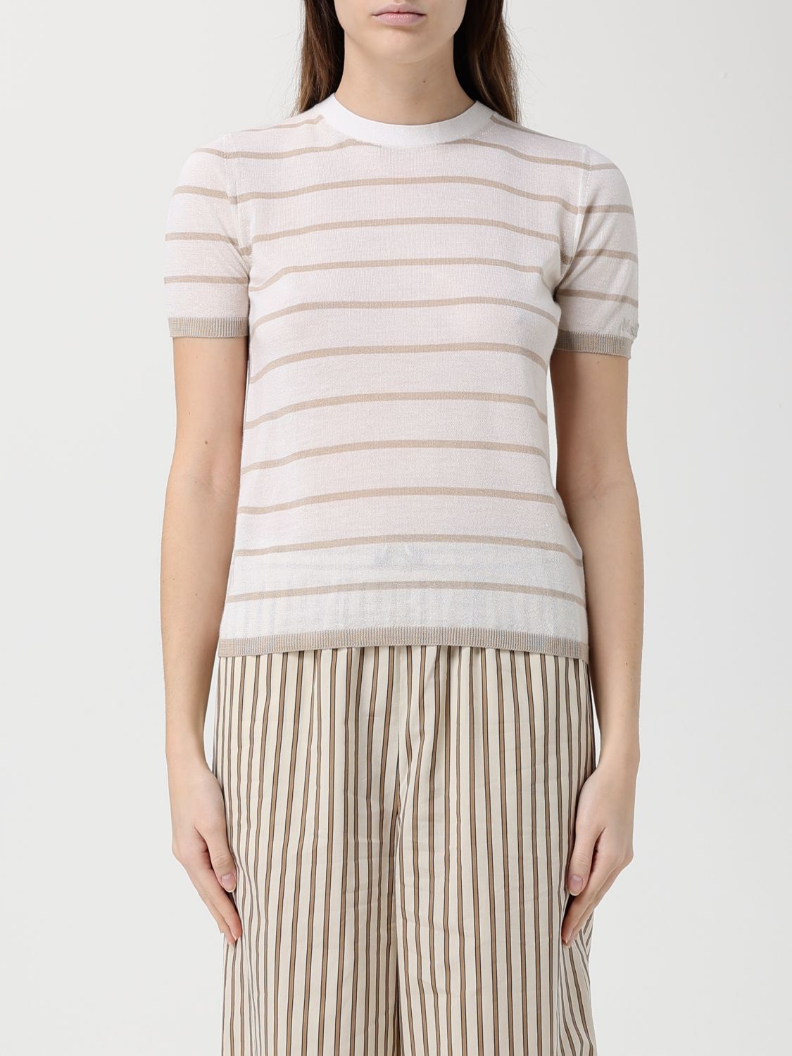 Max Mara T-Shirt Woman Beige MAX MARA