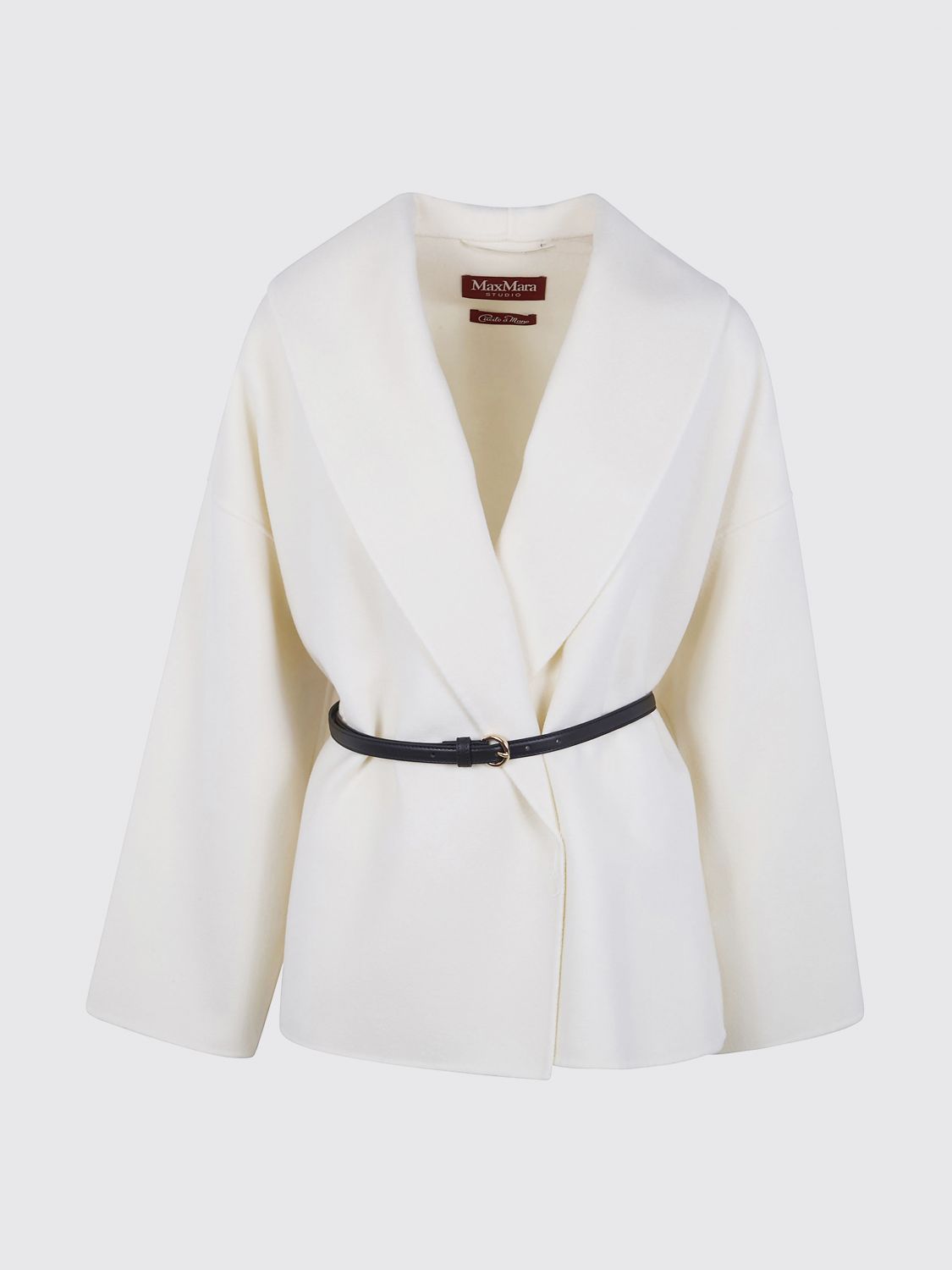 Max Mara Studio Coat Woman White MAX MARA STUDIO