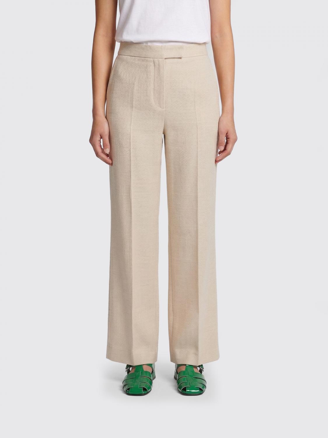 Max Mara Pants Woman Yellow Cream MAX MARA