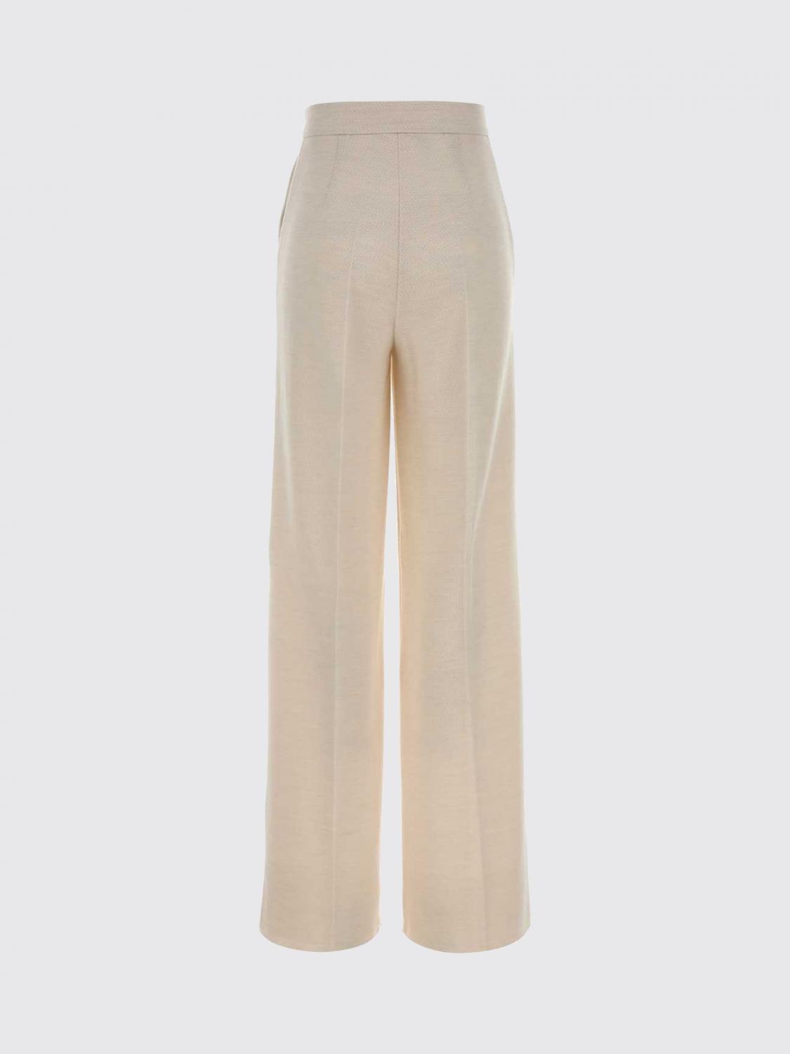 Max Mara Pants Woman Yellow Cream MAX MARA