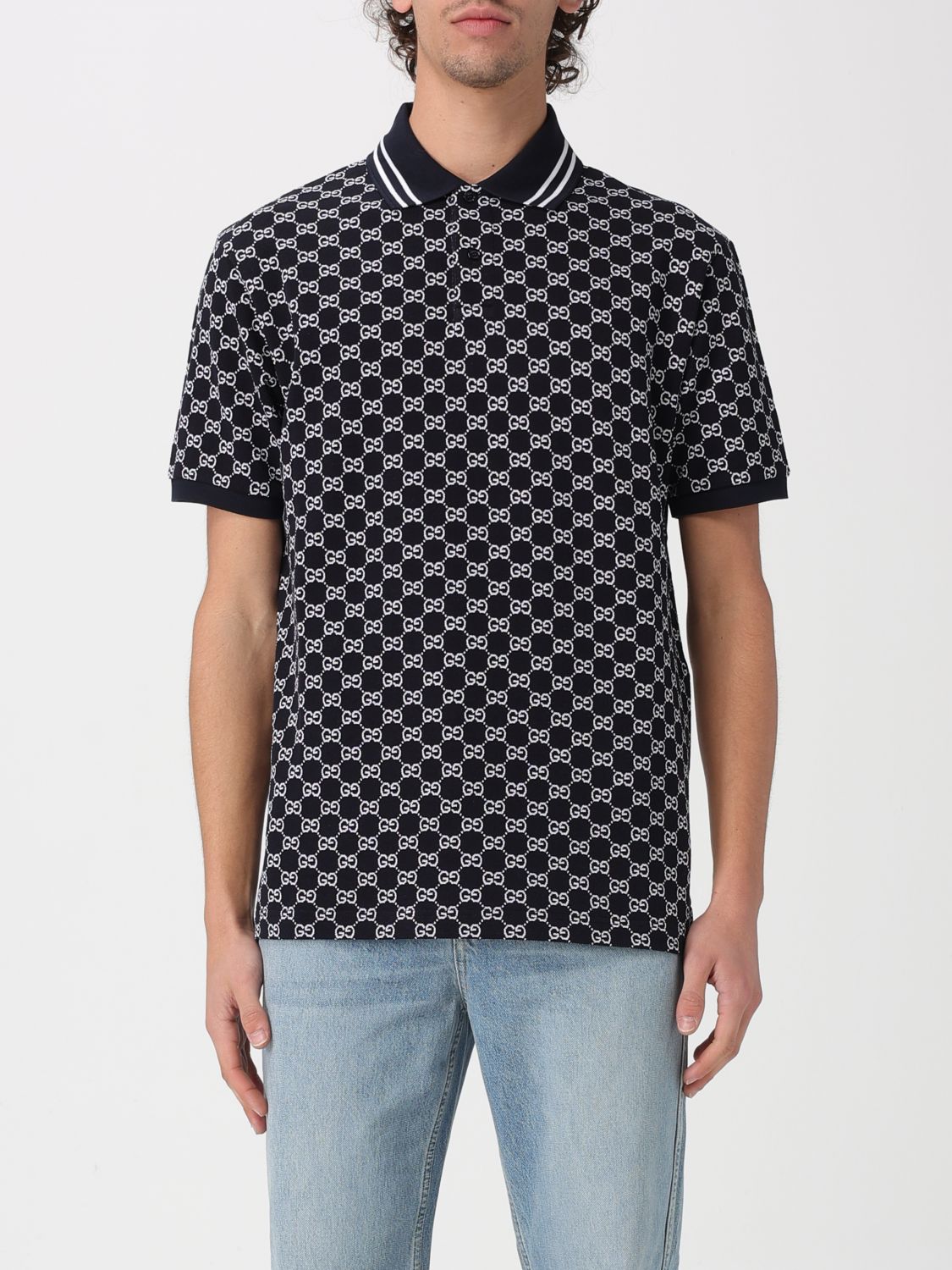 Gucci Polo Shirt Men Navy GUCCI