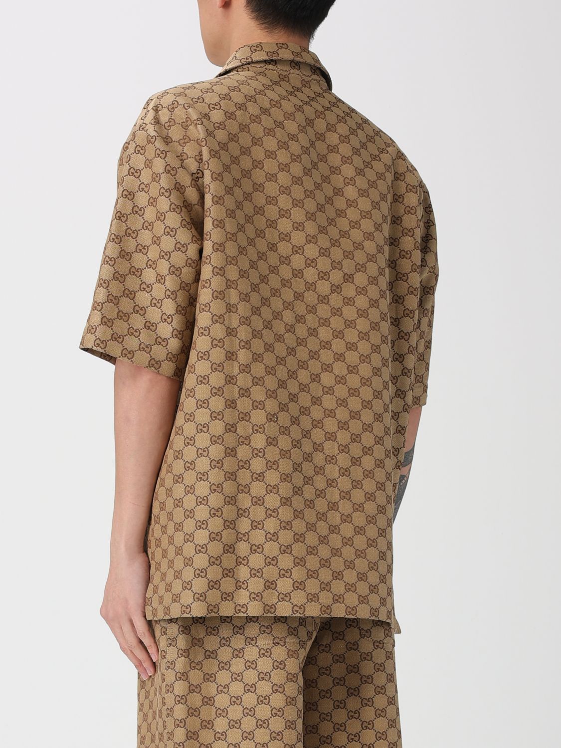 Gucci Shirt Men Camel GUCCI