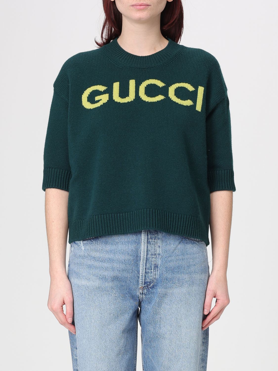 Gucci Sweater Woman Green GUCCI